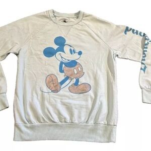Women’s Disneyland Blue Mickey Mouse Long Sleeve Sweater Disney Parks SMALL